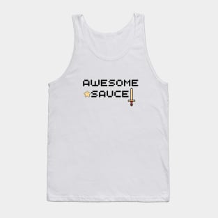 Awesome Sauce Pixel Art Light Background Tank Top